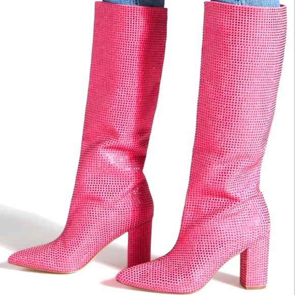 COPY - Bubblegum Rhinestone Boots - Picture 6 of 14